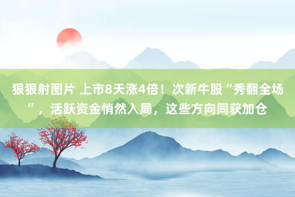 狠狠射图片 上市8天涨4倍！次新牛股“秀翻全场”，活跃资金悄然入局，这些方向同获加仓