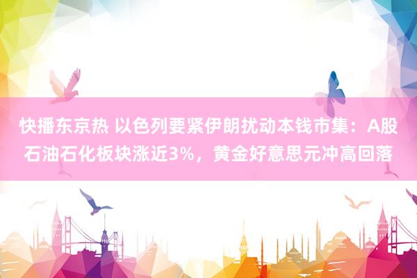 快播东京热 以色列要紧伊朗扰动本钱市集：A股石油石化板块涨近3%，黄金好意思元冲高回落