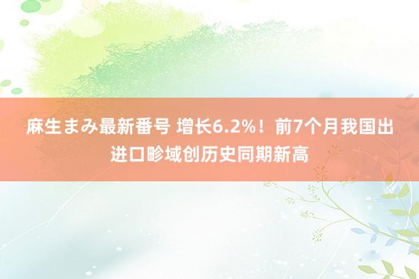 麻生まみ最新番号 增长6.2%！前7个月我国出进口畛域创历史同期新高