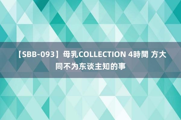 【SBB-093】母乳COLLECTION 4時間 方大同不为东谈主知的事