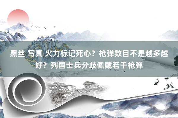 黑丝 写真 火力标记死心？枪弹数目不是越多越好？列国士兵分歧佩戴若干枪弹