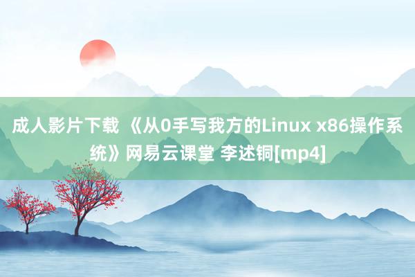 成人影片下载 《从0手写我方的Linux x86操作系统》网易云课堂 李述铜[mp4]