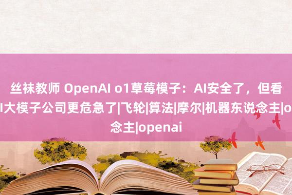 丝袜教师 OpenAI o1草莓模子：AI安全了，但看起来AI大模子公司更危急了|飞轮|算法|摩尔|机器东说念主|openai